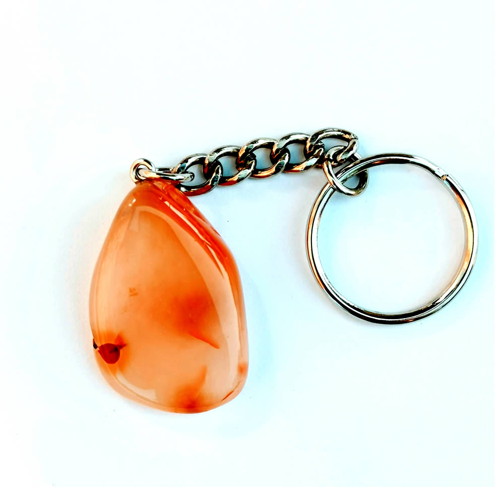 Birth Stone Keyring - Virgo - Carnelian